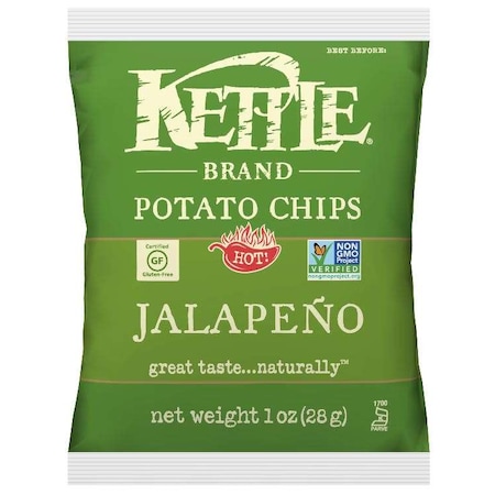Kettle Foods Kettle Potato Chip Jalapeno 1 oz., PK72 109504